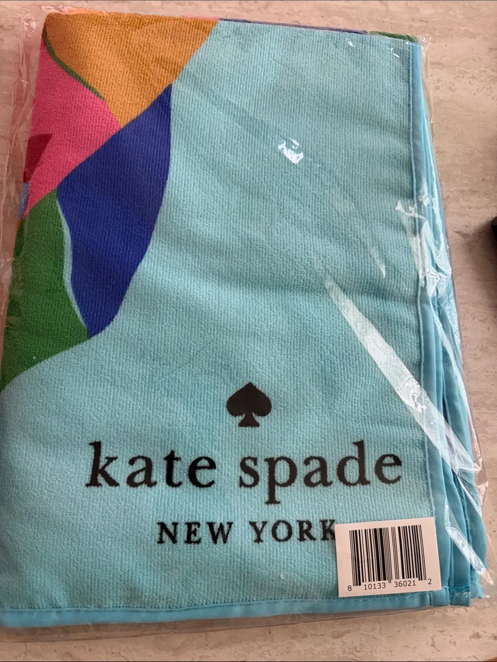 kate spade Bright Multicolor Fish Towel - Pink, Blue, Green